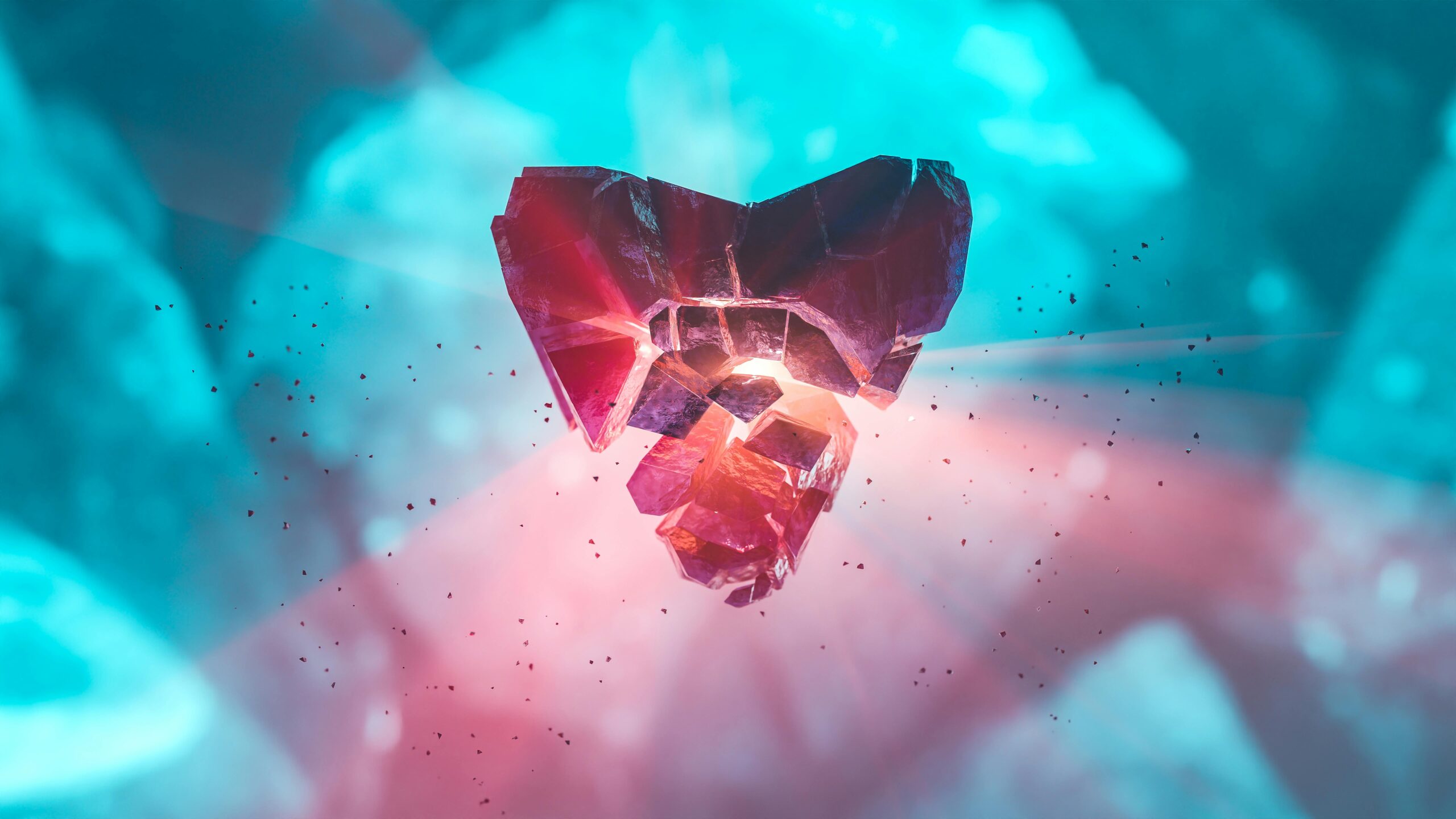 trauma bond vs soulmate represented by a heart being split open